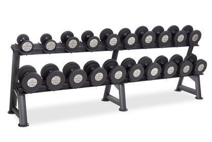 Hampton Gel-Grip Urethane 10 Pair Black Dumbbells (5-50 in 5 lb increments) Club Packs Set