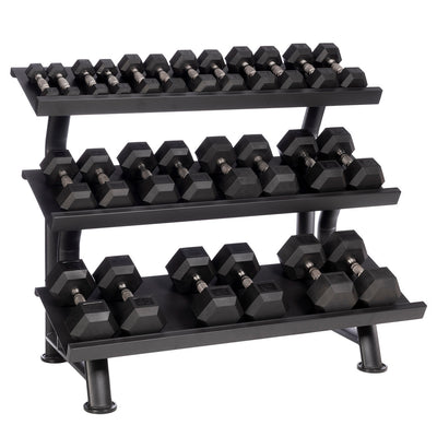 Hampton Kettlebell Stadium 3-Tier Rack (Dumbbells sold separately, not included)