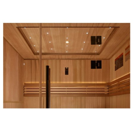 Golden Designs "Osla Edition" 6 Person Traditional Sauna - Canadian Red Cedar Interior and Pacific Premium Clear Cedar Exterior