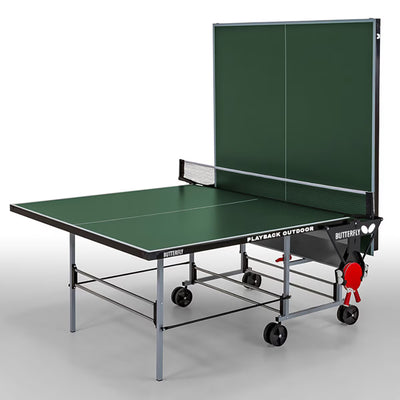 Butterfly TW24 Outdoor Playback Rollaway Tennis Table - Green