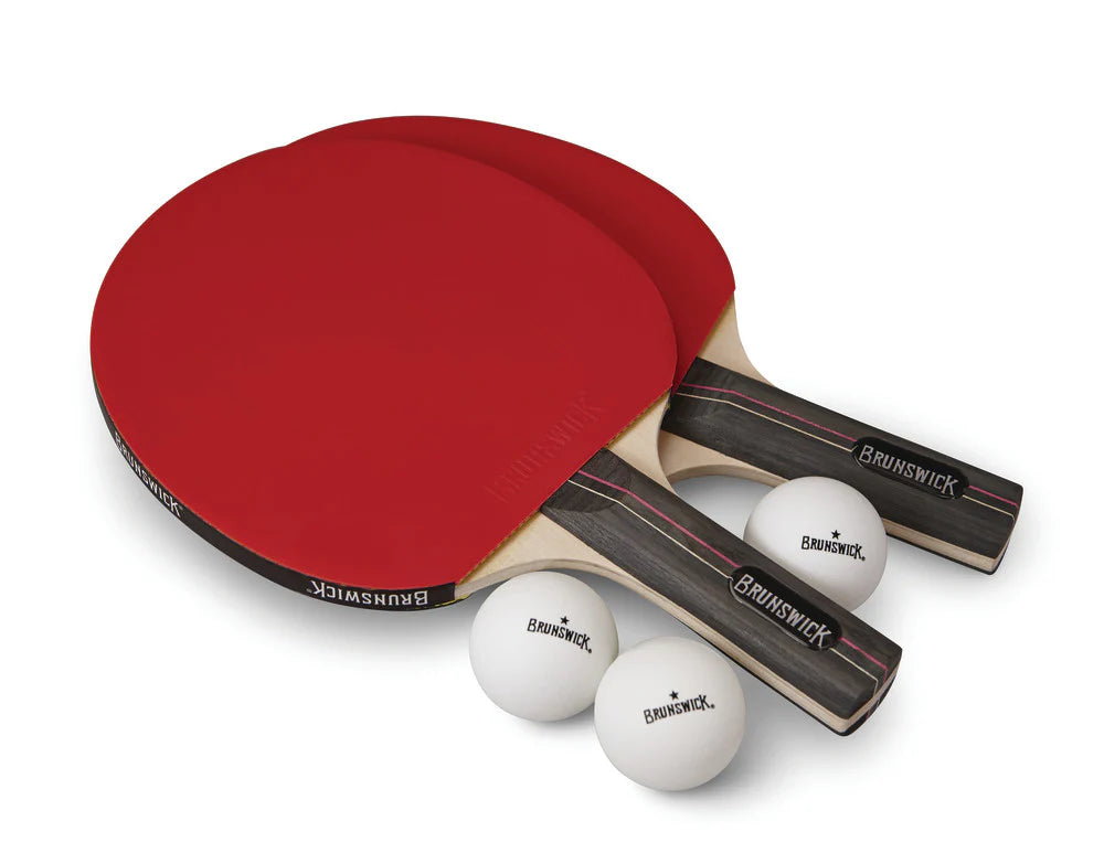 Brunswick 2 Player Table Tennis Set (Wood Handle)