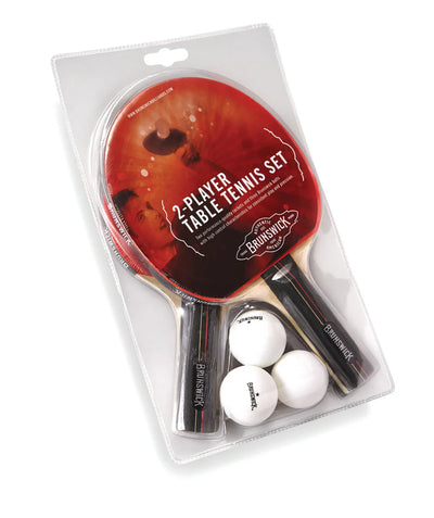Brunswick 2 Player Table Tennis Set (Wood Handle)