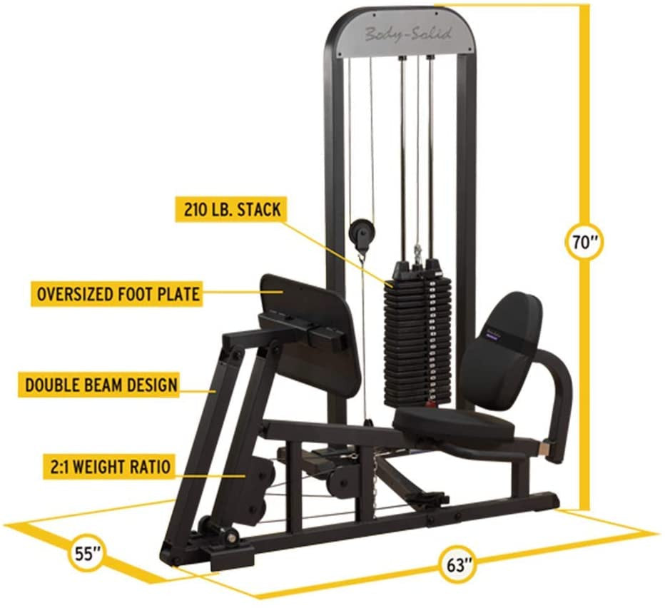 Body-Solid G Series Leg Press with 210 Lb. Weight Stack