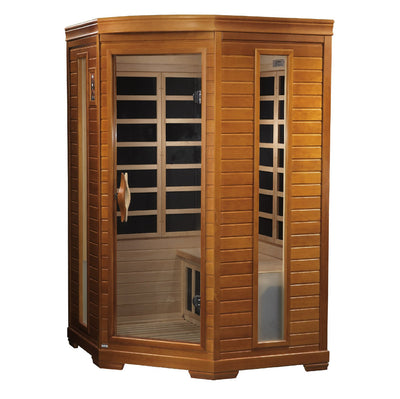 Golden Designs Dynamic Heming Elite 2-person Corner Ultra Low EMF (Under 3MG) FAR Infrared Sauna (Canadian Hemlock)