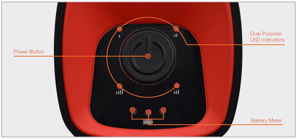 Power Plate Pulse Handheld Massager shown in Red