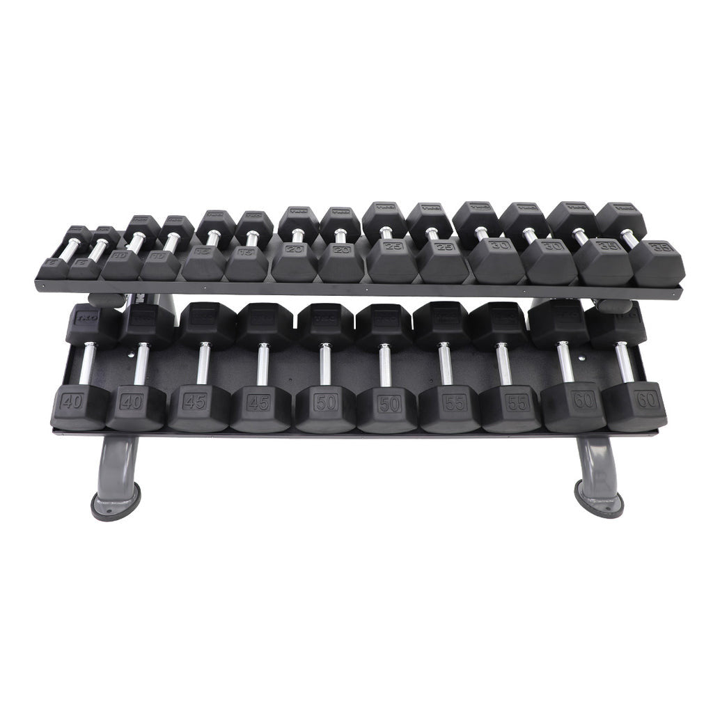 cybex dumbbell rack TKO 2-Tier Dumbbell Rack – Commercial Gym Storage Solution