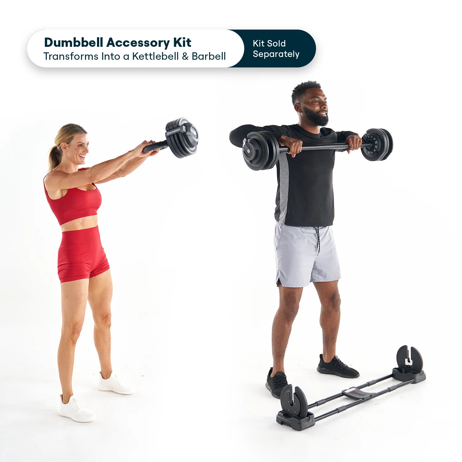 Echelon Strength Adjustable Dumbbells 752 with Stand - Fitness Outlet