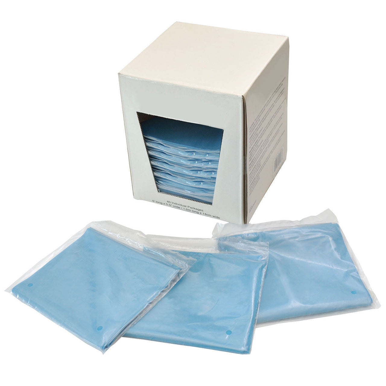 Spri Blue 5-Foot Flat Band 40-Piece Dispenser Pack (Extra Heavy Resistance)