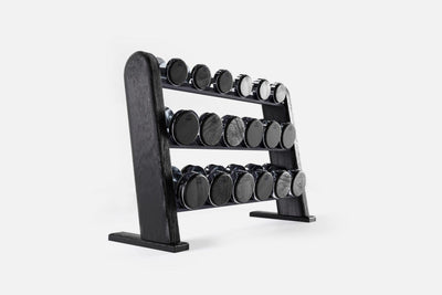 NOHRD Dumbbells and Rack Set - BLACK 