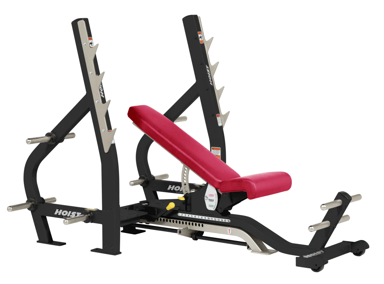 Hoist Fitness CF2179B Commercial (3) Way Flat Incline Decline Bench - Fitness Outlet 