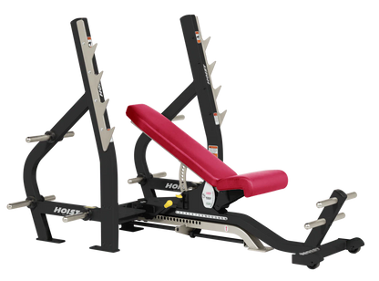 Hoist Fitness CF2179B Commercial (3) Way Flat Incline Decline Bench - Fitness Outlet 