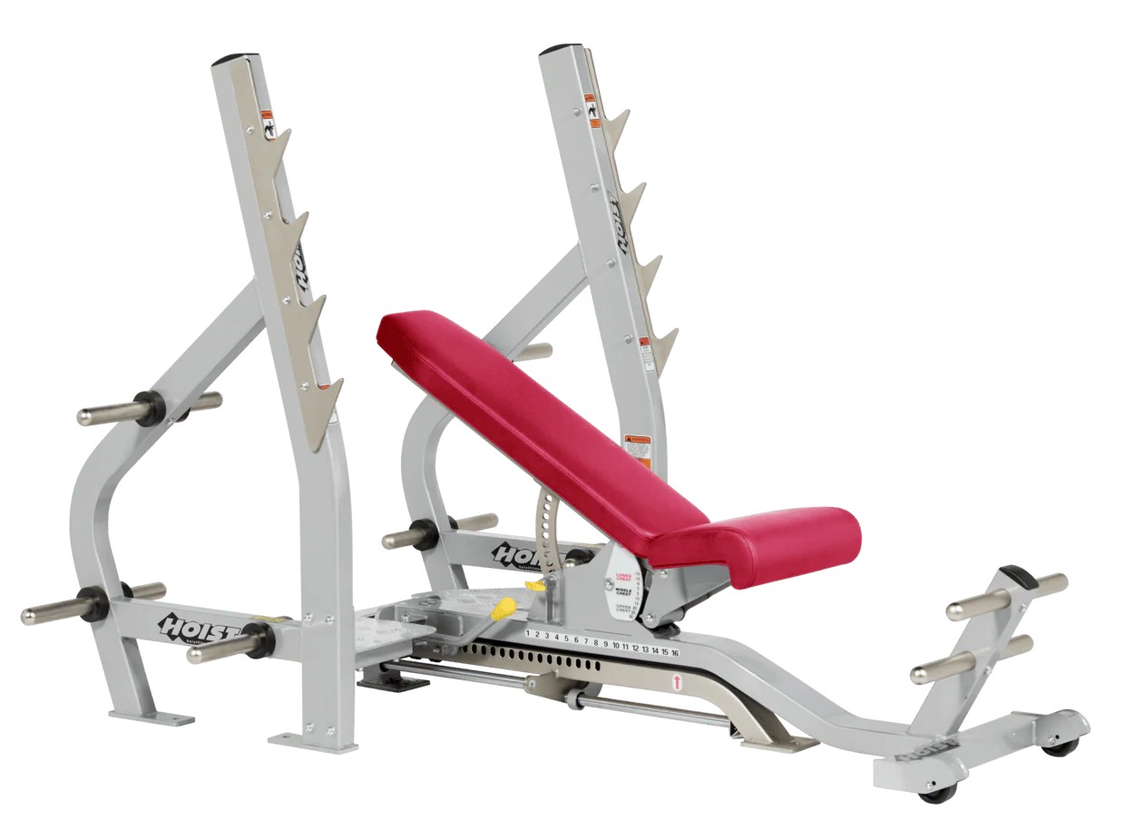 Hoist Fitness CF2179B Commercial (3) Way Flat Incline Decline Bench - Fitness Outlet 