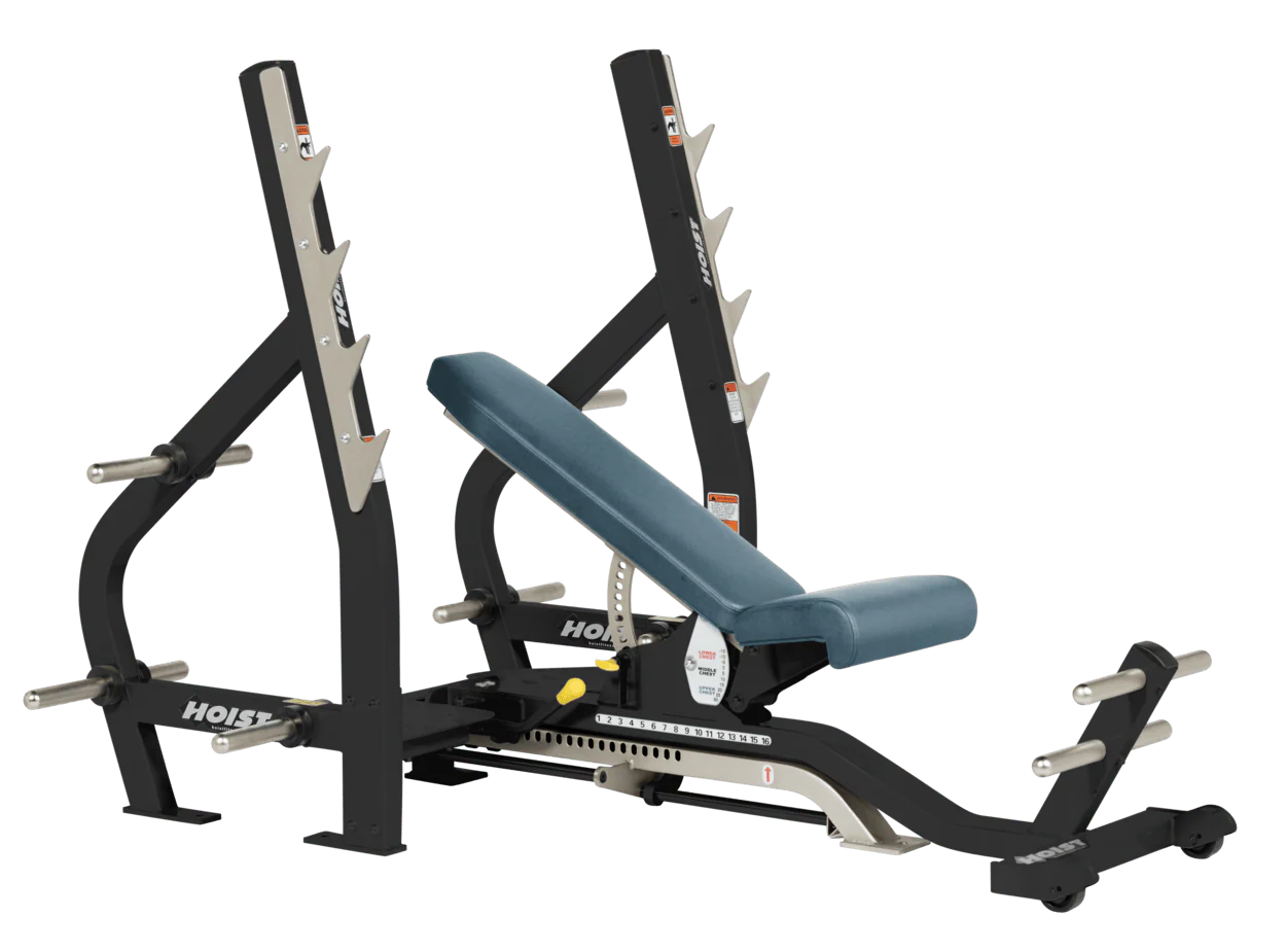 Hoist Fitness CF2179B Commercial (3) Way Flat Incline Decline Bench - Fitness Outlet 
