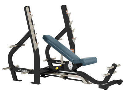Hoist Fitness CF2179B Commercial (3) Way Flat Incline Decline Bench - Fitness Outlet 