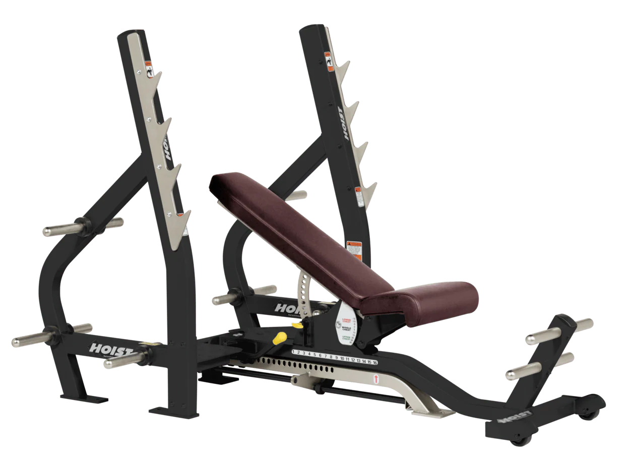 Hoist Fitness CF2179B Commercial (3) Way Flat Incline Decline Bench - Fitness Outlet 