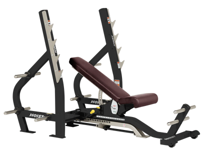 Hoist Fitness CF2179B Commercial (3) Way Flat Incline Decline Bench - Fitness Outlet 