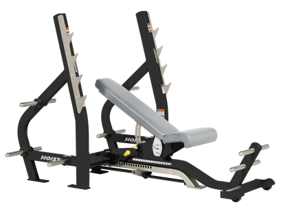Hoist Fitness CF2179B Commercial (3) Way Flat Incline Decline Bench - Fitness Outlet 