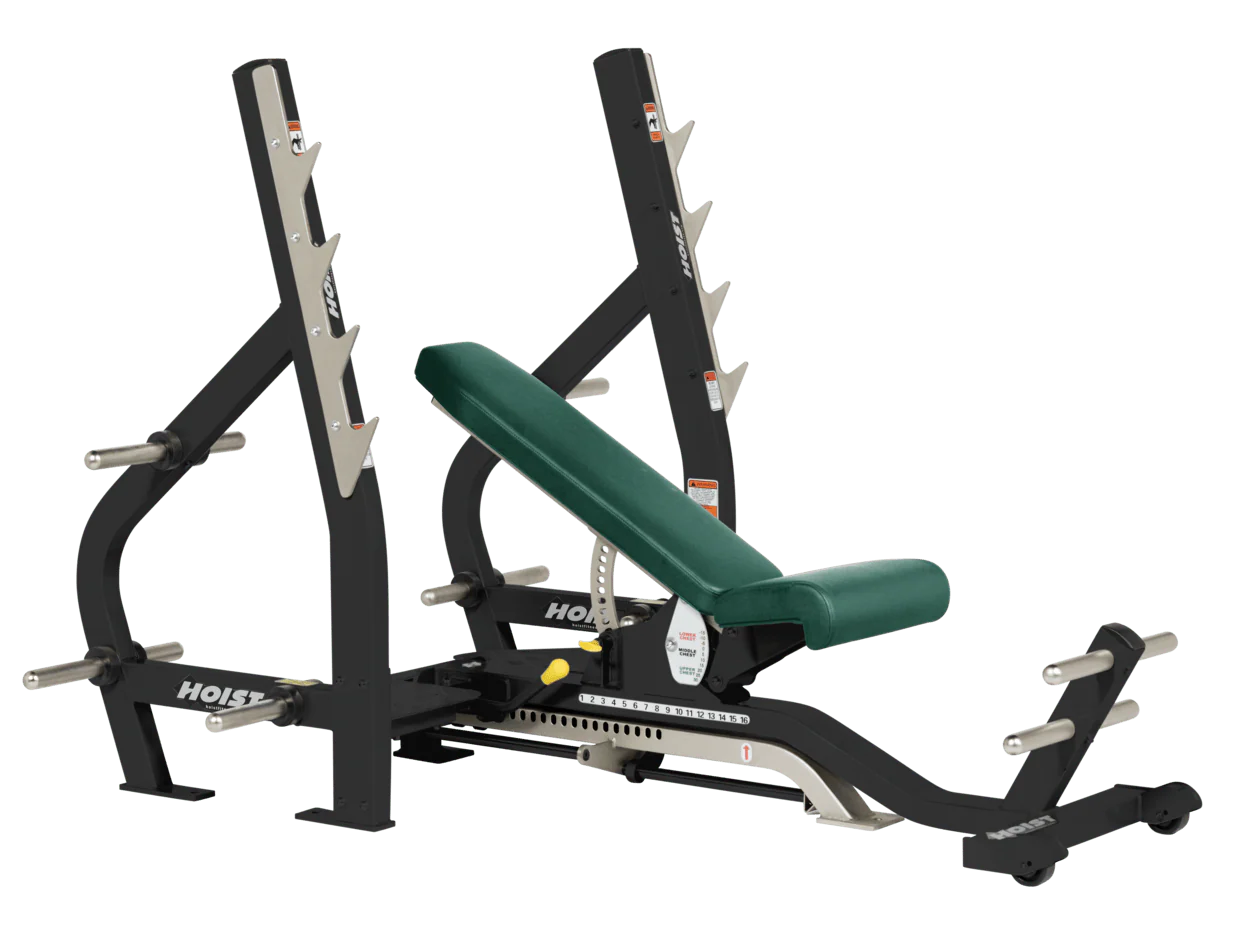 Hoist Fitness CF2179B Commercial (3) Way Flat Incline Decline Bench - Fitness Outlet 
