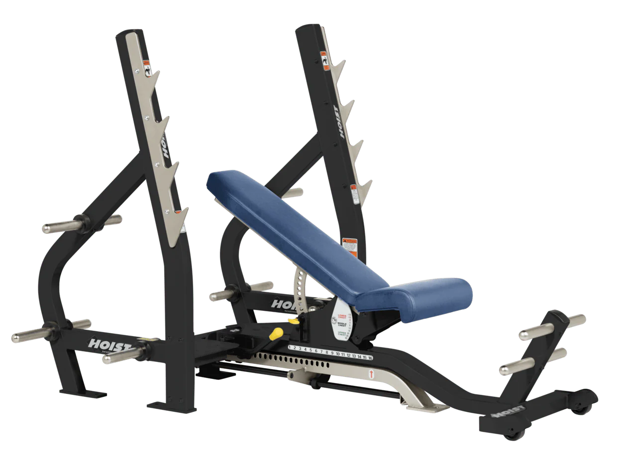 Hoist Fitness CF2179B Commercial (3) Way Flat Incline Decline Bench - Fitness Outlet 