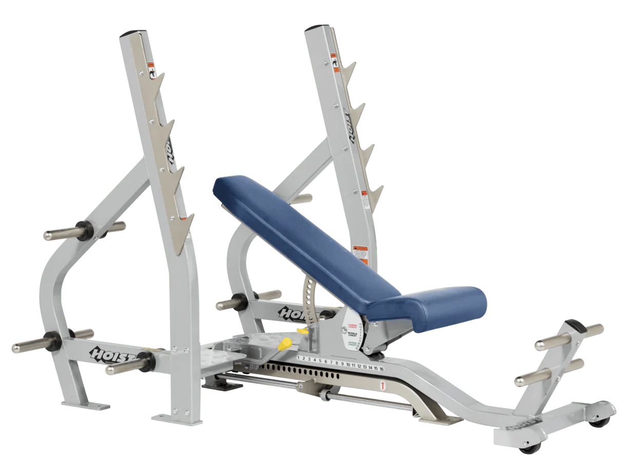 Hoist Fitness CF2179B Commercial (3) Way Flat Incline Decline Bench - Fitness Outlet 