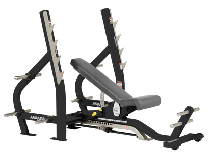 Hoist Fitness CF2179B Commercial (3) Way Flat Incline Decline Bench - Fitness Outlet 