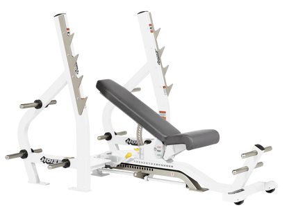 Hoist Fitness CF2179B Commercial (3) Way Flat Incline Decline Bench - Fitness Outlet 