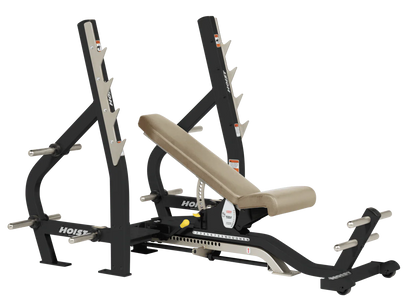 Hoist Fitness CF2179B Commercial (3) Way Flat Incline Decline Bench - Fitness Outlet 