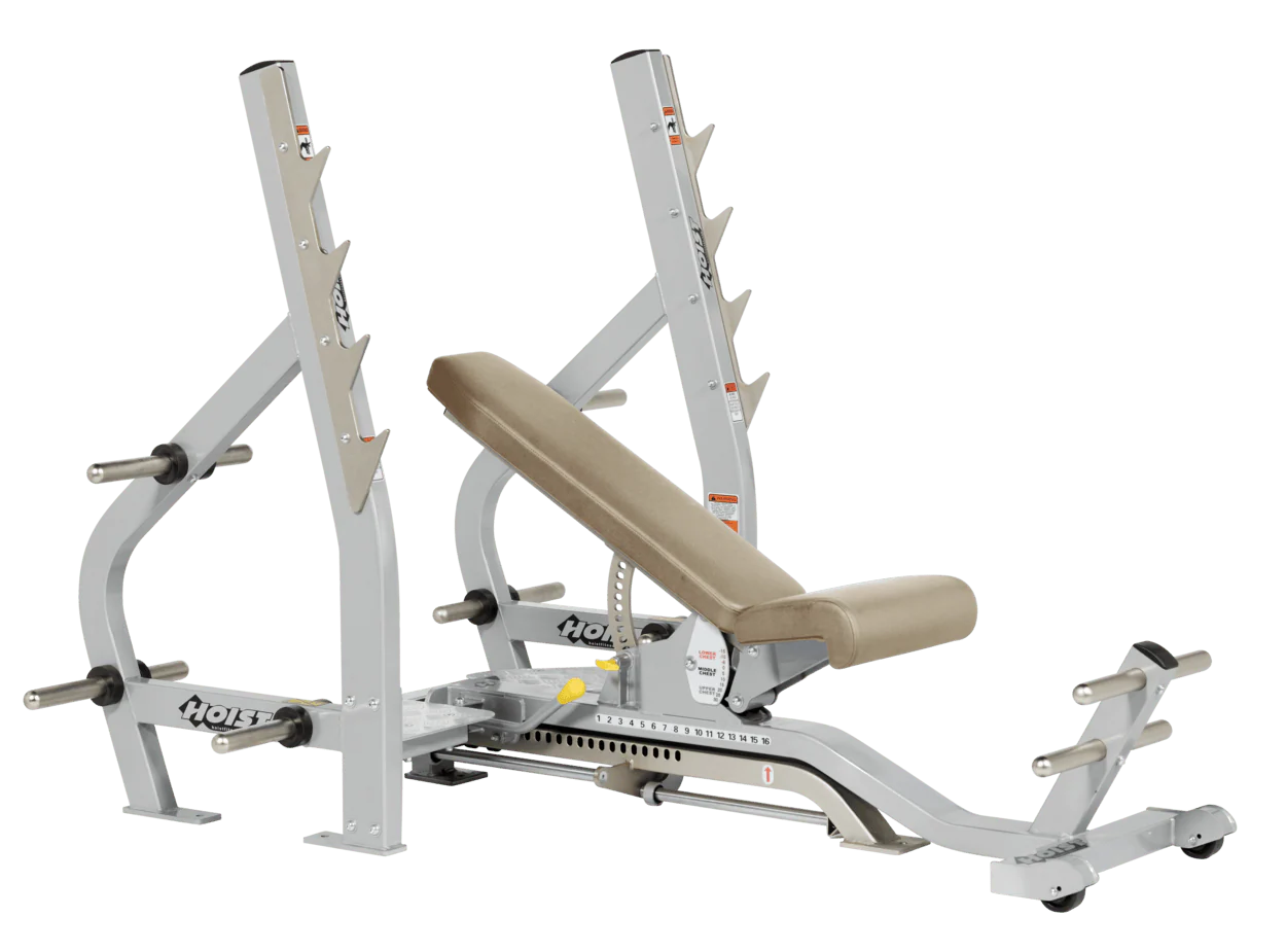 Hoist Fitness CF2179B Commercial (3) Way Flat Incline Decline Bench - Fitness Outlet 