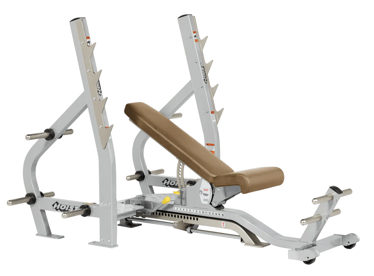 Hoist Fitness CF2179B Commercial (3) Way Flat Incline Decline Bench - Fitness Outlet 