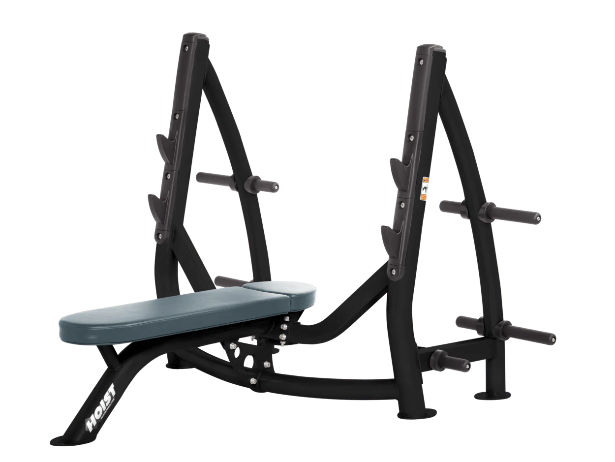 Hoist Fitness CF3170 Commercial Flat Olympic Bench with Storage - Fitness Outlet 