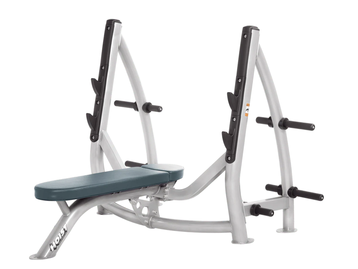 Hoist Fitness CF3170 Commercial Flat Olympic Bench with Storage - Fitness Outlet 