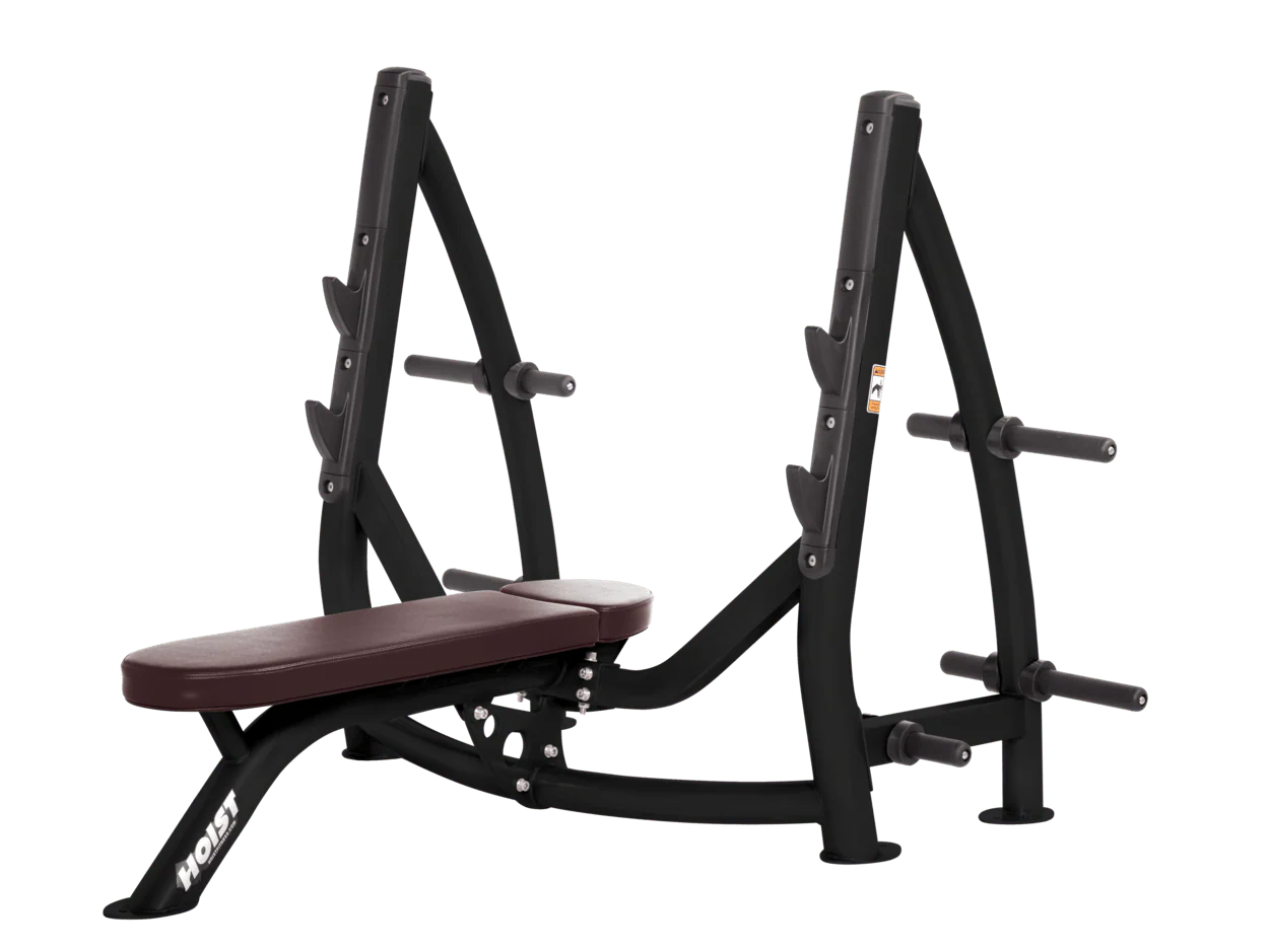 Hoist Fitness CF3170 Commercial Flat Olympic Bench with Storage - Fitness Outlet 