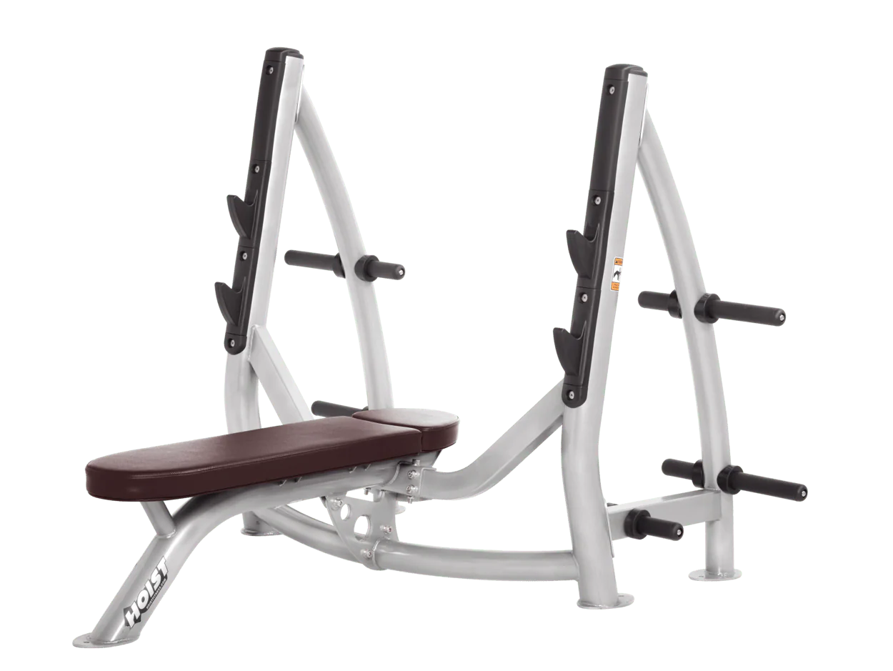 Hoist Fitness CF3170 Commercial Flat Olympic Bench with Storage - Fitness Outlet 