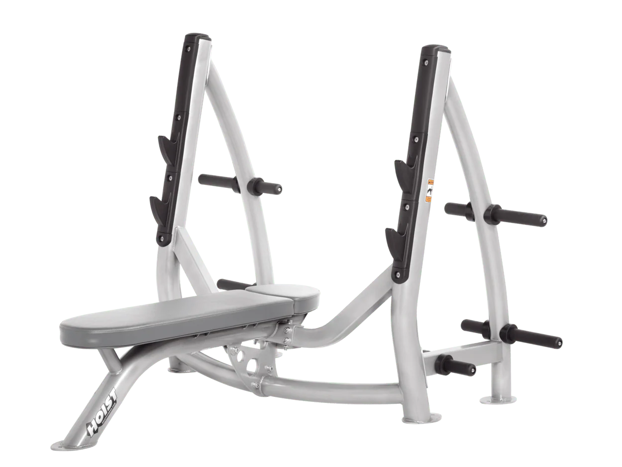Hoist Fitness CF3170 Commercial Flat Olympic Bench with Storage - Fitness Outlet 