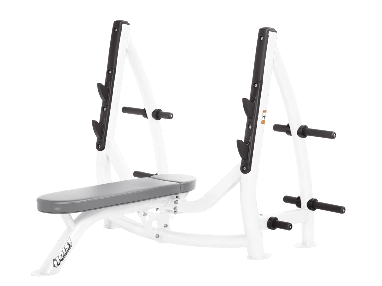 Hoist Fitness CF3170 Commercial Flat Olympic Bench with Storage - Fitness Outlet 