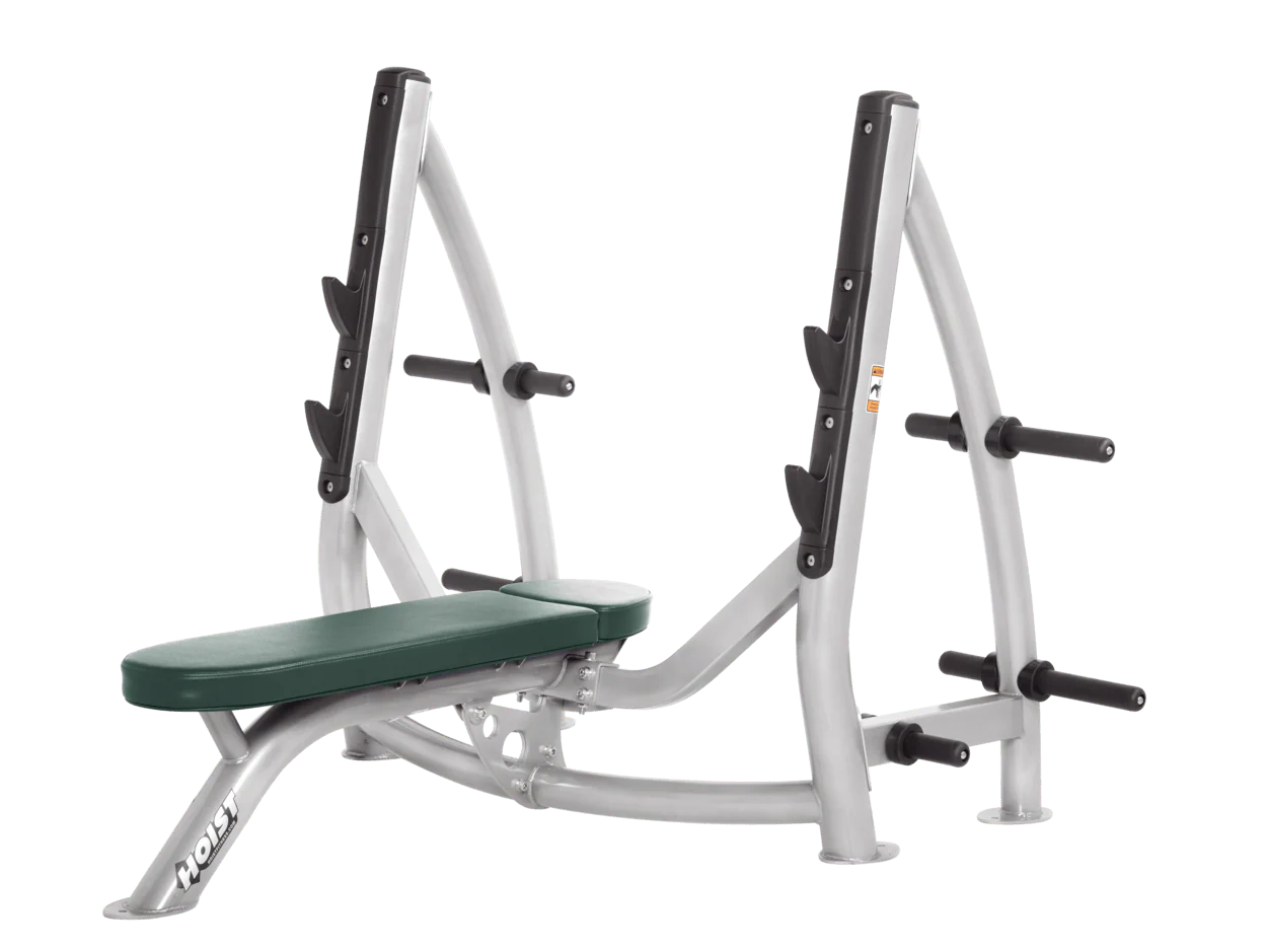 Hoist Fitness CF3170 Commercial Flat Olympic Bench with Storage - Fitness Outlet 