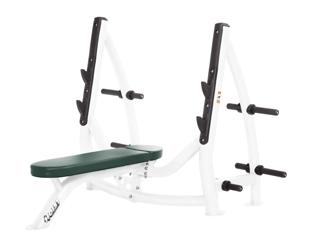 Hoist Fitness CF3170 Commercial Flat Olympic Bench with Storage - Fitness Outlet 