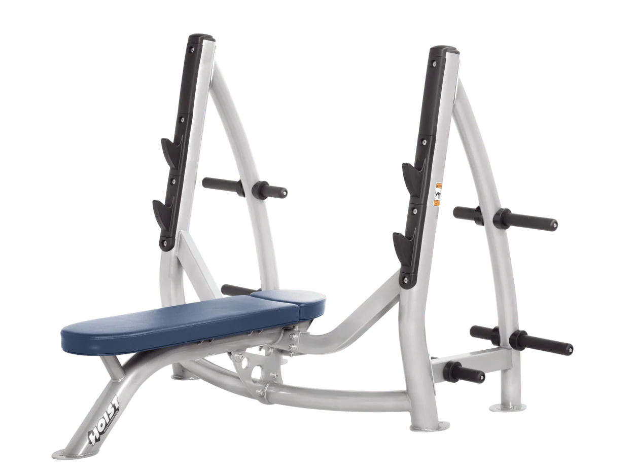 Hoist Fitness CF3170 Commercial Flat Olympic Bench with Storage - Fitness Outlet 