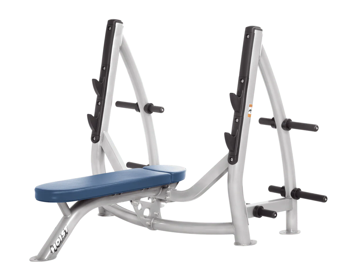 Hoist Fitness CF3170 Commercial Flat Olympic Bench with Storage - Fitness Outlet 