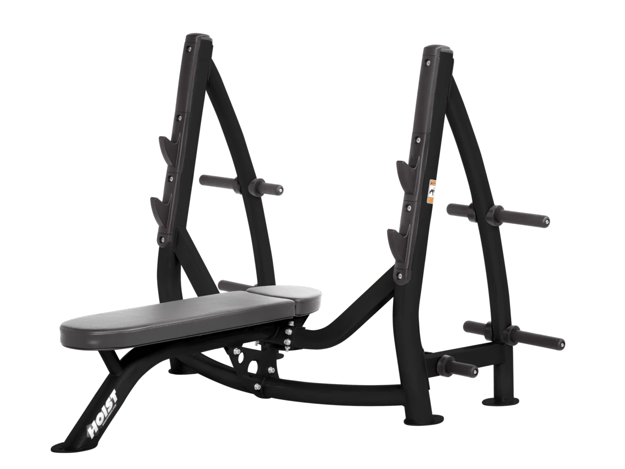 Hoist Fitness CF3170 Commercial Flat Olympic Bench with Storage - Fitness Outlet 