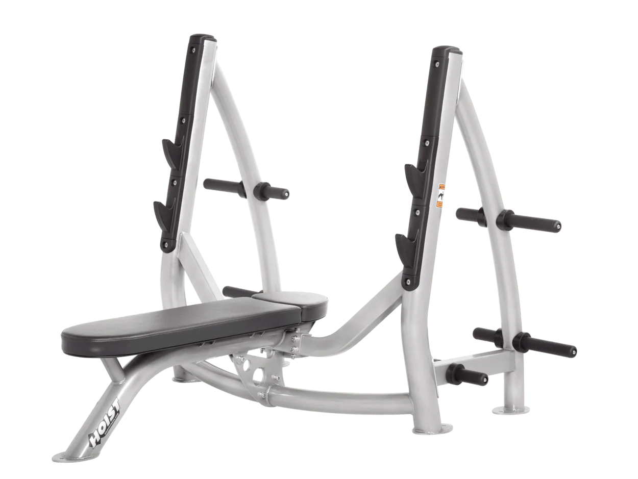 Hoist Fitness CF3170 Commercial Flat Olympic Bench with Storage - Fitness Outlet 