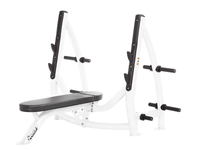 Hoist Fitness CF3170 Commercial Flat Olympic Bench with Storage - Fitness Outlet 