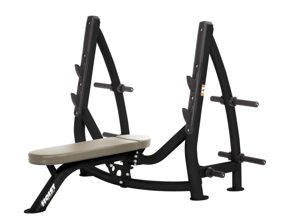Hoist Fitness CF3170 Commercial Flat Olympic Bench with Storage - Fitness Outlet 