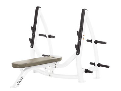 Hoist Fitness CF3170 Commercial Flat Olympic Bench with Storage - Fitness Outlet 