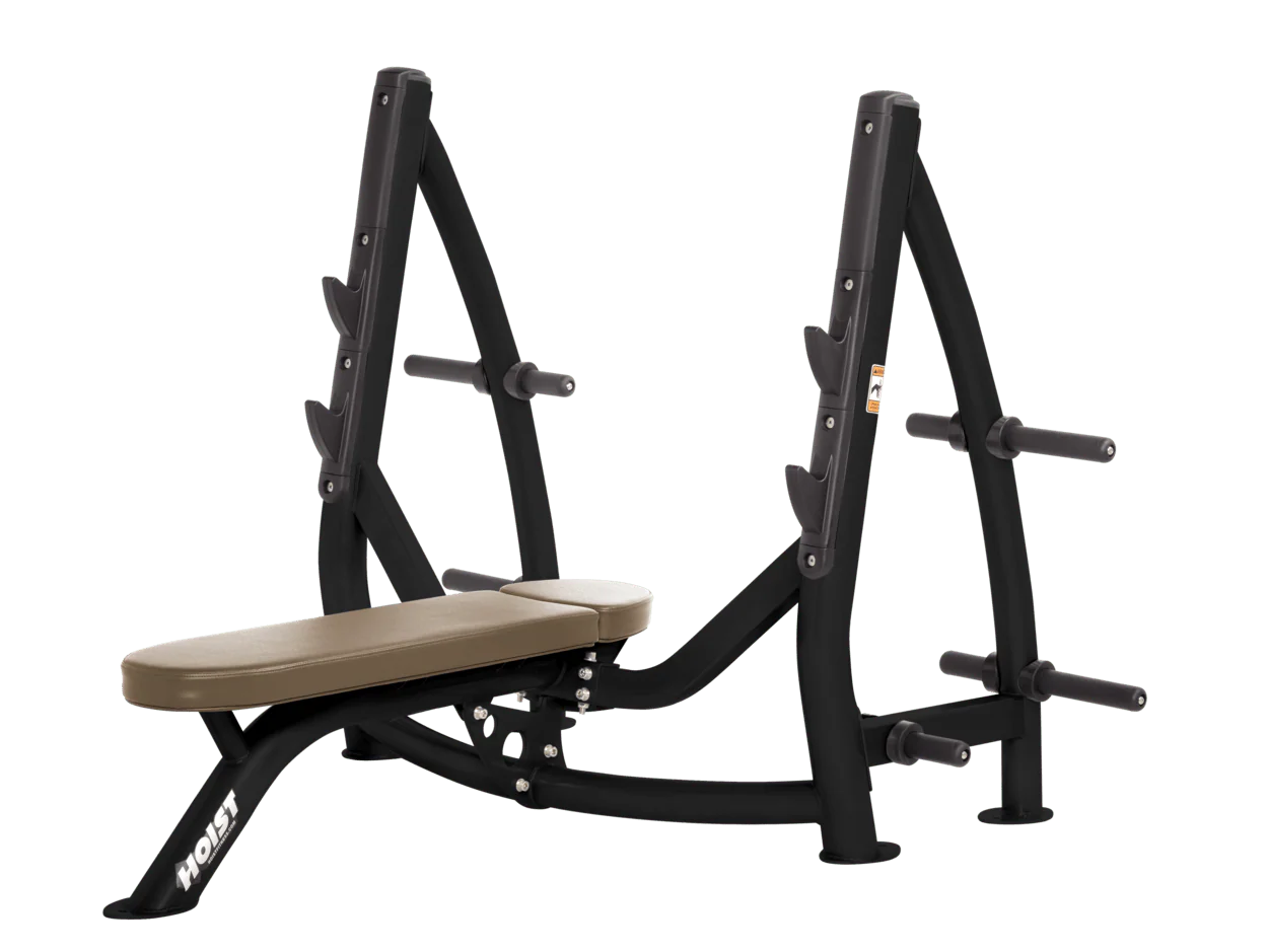 Hoist Fitness CF3170 Commercial Flat Olympic Bench with Storage - Fitness Outlet 