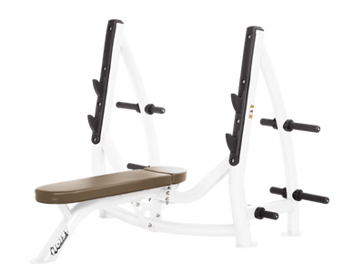 Hoist Fitness CF3170 Commercial Flat Olympic Bench with Storage - Fitness Outlet 