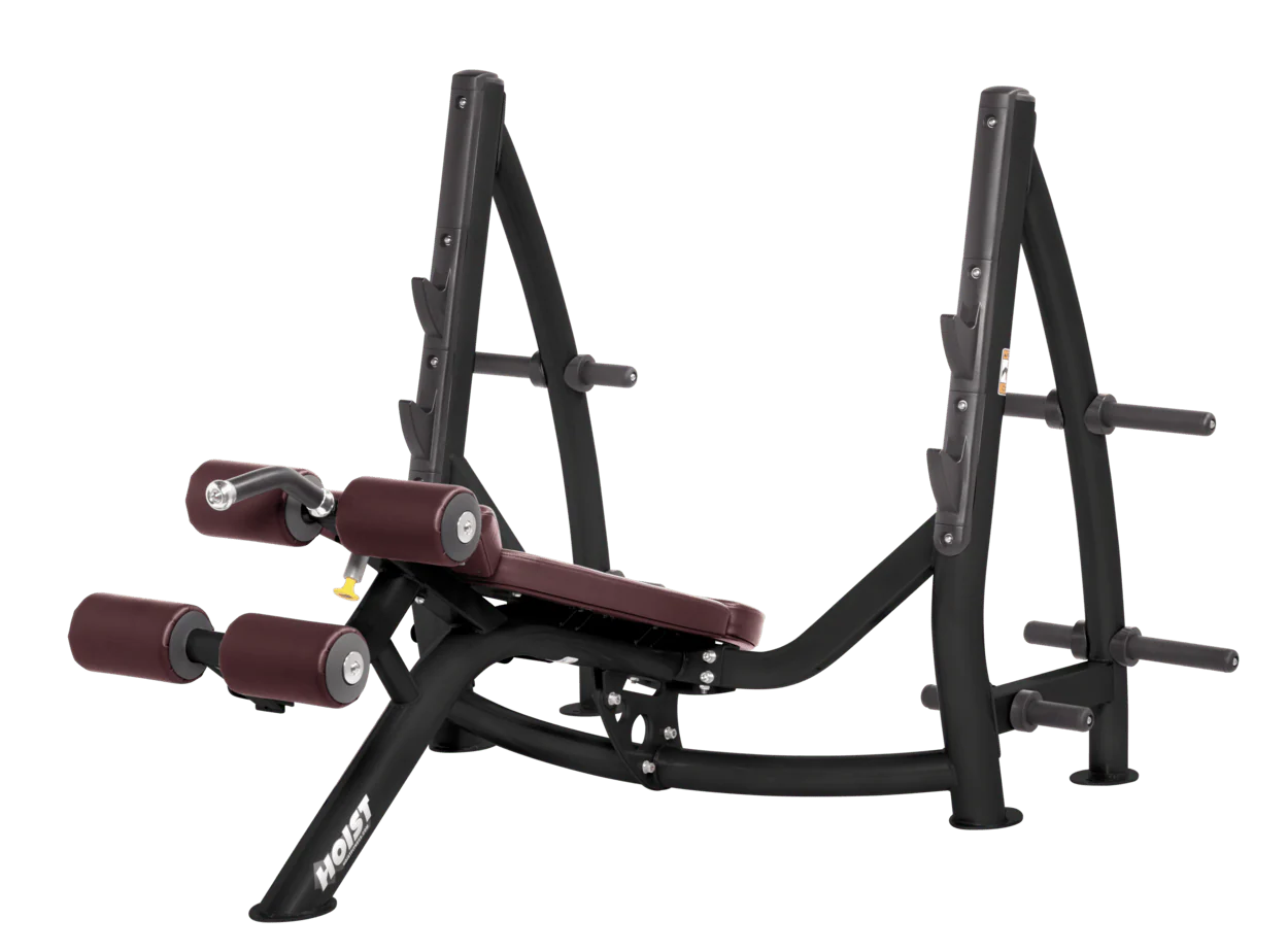 Hoist Fitness CF3177 Commercial Decline Olympic Bench - Fitness Outlet 