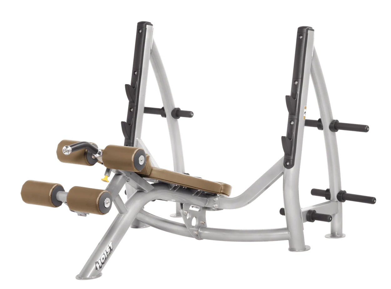Hoist Fitness CF3177 Commercial Decline Olympic Bench - Fitness Outlet 