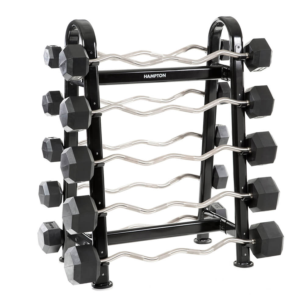 Hampton Dura-Bar Curl Barbells Club Pack (20 - 110 lb in 10 lb increments)