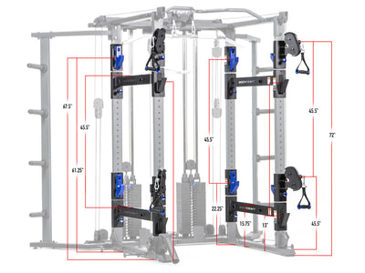 BodyCraft RFT PRO Rack Functional Trainer with Optional Add-Ons - Weight Plates NOT Included